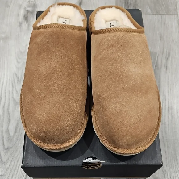 New UGG Men's Brown Suede Slip-Ons - Picture 3 of 8